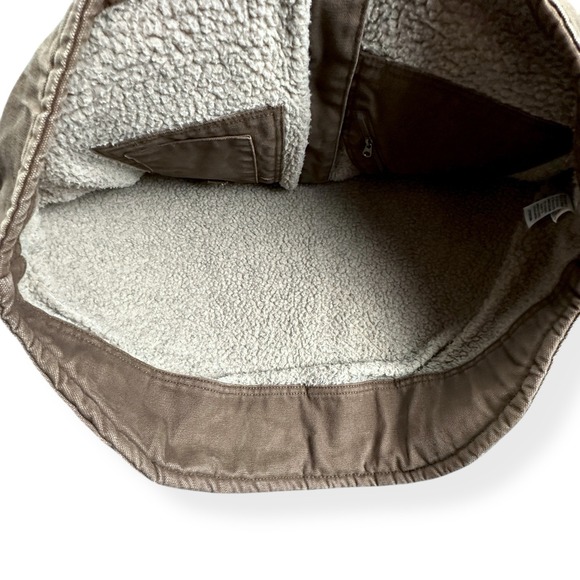 Ridgecut Toughwear Men's Hunting Vest Sherpa Lined Canvas Duck Brown Size Large - Picture 8 of 14